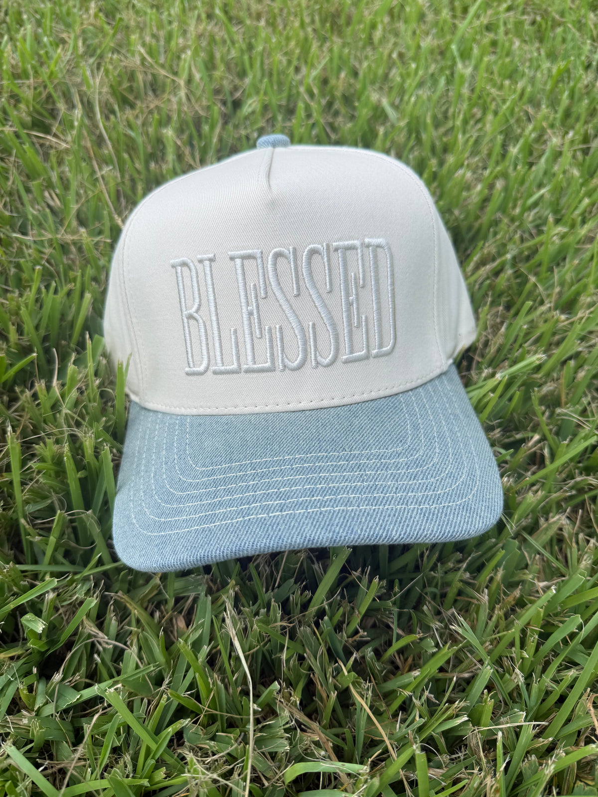 Blessed Denim Trucker Hat