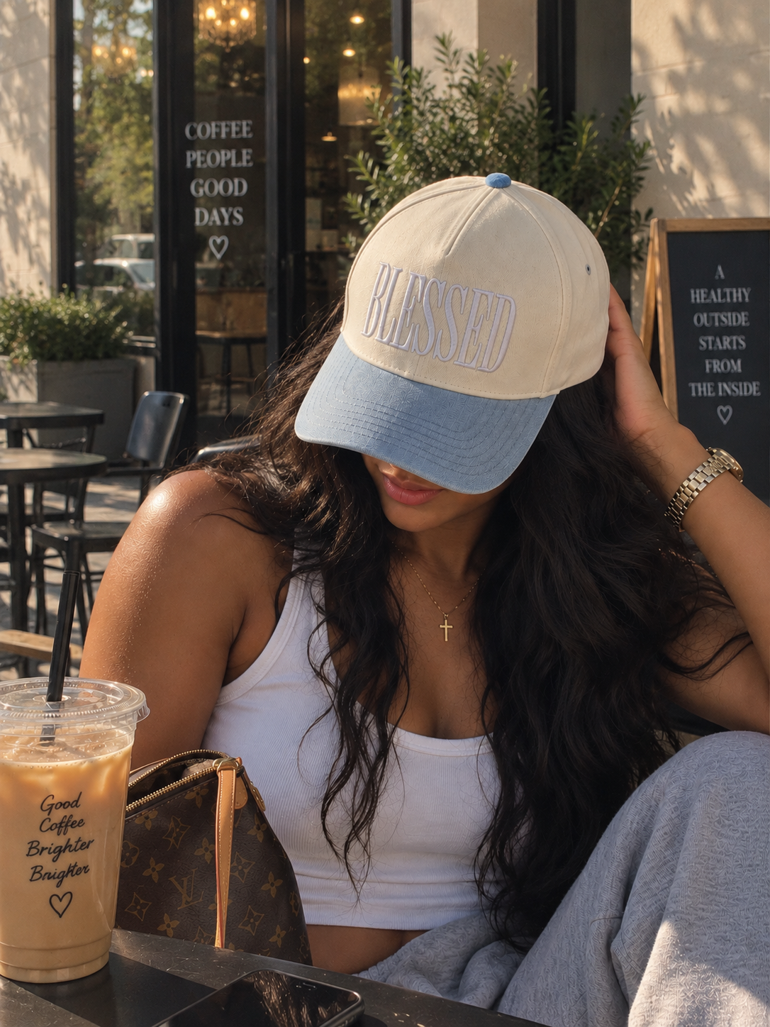 Blessed Denim Trucker Hat