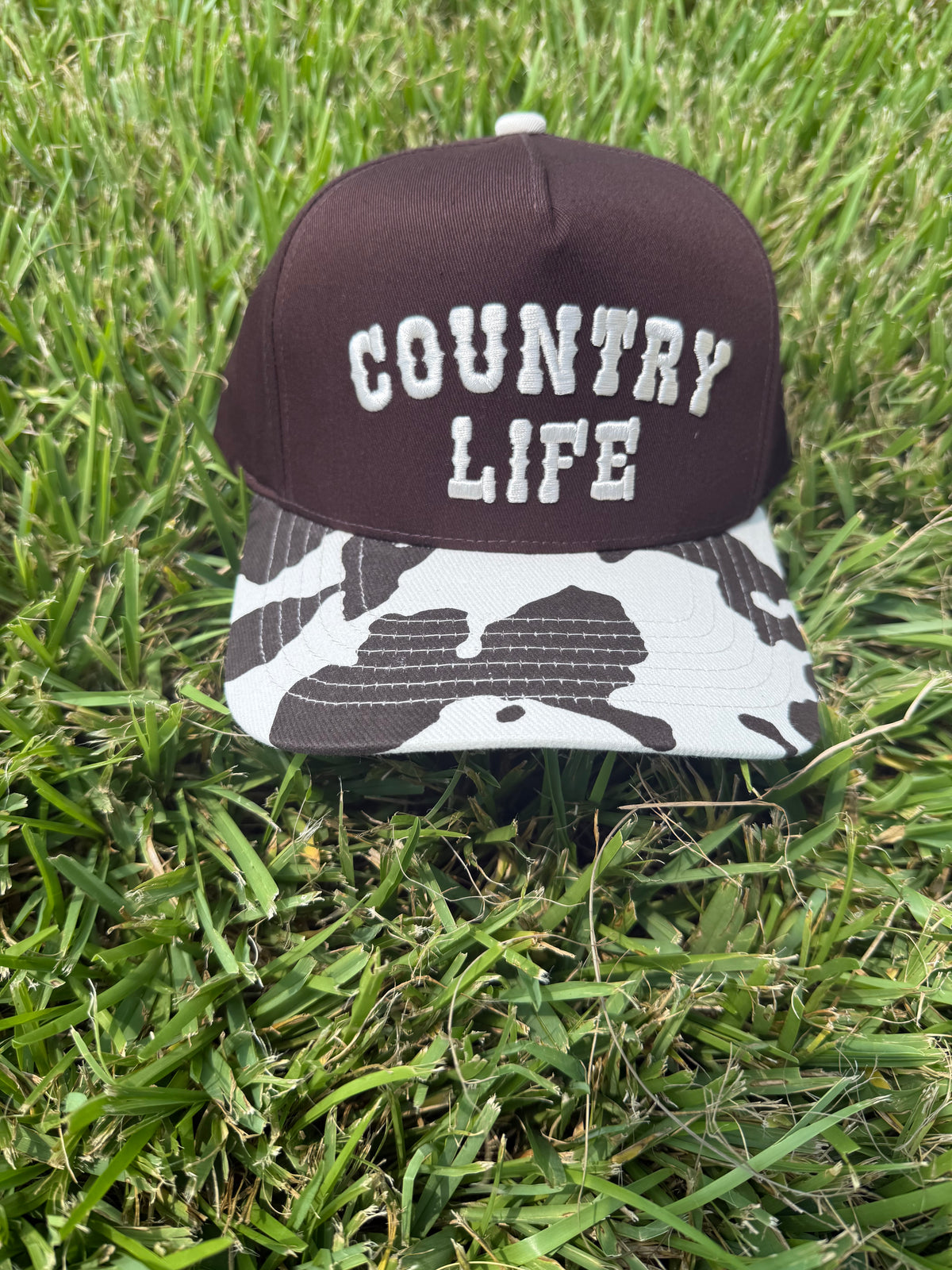 Country Life Cow Print Trucker Hat